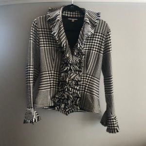Anne Fontaine black/white houndstooth blazer